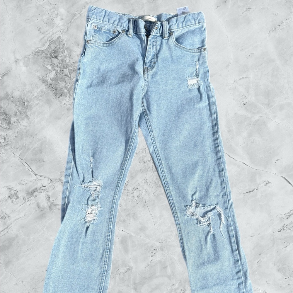 Levis 710 Girls Jeans Size 12 Reg Girlfriend Distressed Denim